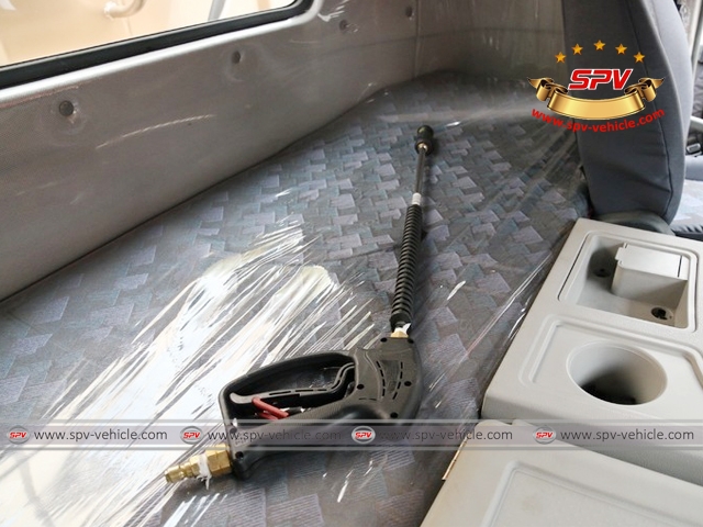Cabin inside view of 16 Ton Pure Electric Zero Emission Wash & Sweep Vehicle 02